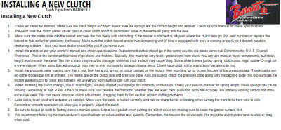 Installing a clutch by Barnett